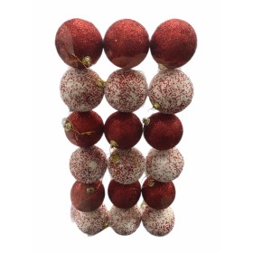 BOX SET 18 SFERE PALLINE DI NATALE DEC.1840 ROSSO CM. 7 BOX SET 18 SFERE PALLINE DI NATALE DEC.1840 ROSSO CM. 7