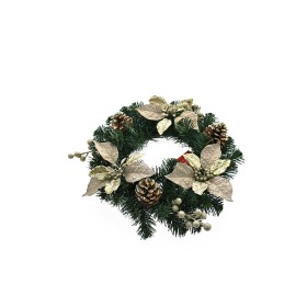 GHIRLANDA PER PORTA TONDO CON STELLA NATALE COLORE ORO CM. 35 GHIRLANDA PER PORTA TONDO CON STELLA NATALE COLORE ORO CM. 35