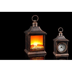 LANTERNA CAMINO BATTUTO  MARRONE ANTRACITE CM. 30x13x34,5 LANTERNA CAMINO BATTUTO  MARRONE ANTRACITE CM. 30x13x34,5