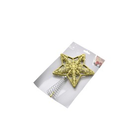 PUNTALE PER ALBERO DI NATALE FORMA DI STELLA MOD.137 ORO CM. 14 PUNTALE PER ALBERO DI NATALE FORMA DI STELLA MOD.137 ORO CM. 14