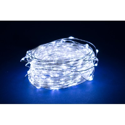 SERIE 100 LUCI DI NATALE MICROLED BIANCO A BATTERIA MT. 10