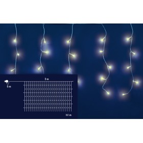 TENDA LUCI DI NATALE 192LED 8 FUNZIONI IP64 BIANCO CALDO MT. 3x1 TENDA LUCI DI NATALE 192LED 8 FUNZIONI IP64 BIANCO CALDO MT. 3x1