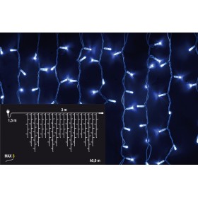TENDA LUMINOSA 228LED CONNECT FLASH BLU PER ESTERNO MT. 3x0,9 TENDA LUMINOSA 228LED CONNECT FLASH BLU PER ESTERNO MT. 3x0,9