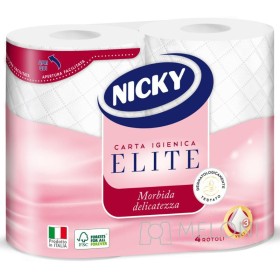 NICKY CARTA IGIENICA ELITE 4 ROTOLI 3 VELI NICKY CARTA IGIENICA ELITE 4 ROTOLI 3 VELI