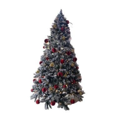 Nataluna Albero di Natale Uragano Innevato con Base in Metallo – 1408 Rami – Altezza 240 cm