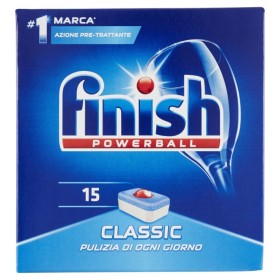 FINISH TABS POWERBALL PASTIGLIE PER LAVASTOVIGLIE  REGULAR 15PZ FINISH TABS POWERBALL PASTIGLIE PER LAVASTOVIGLIE  REGULAR 15PZ