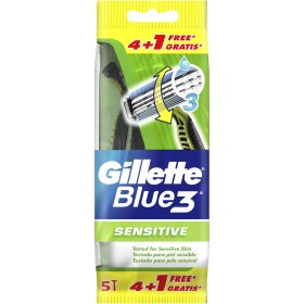 GILLETTE BLUE 3 LAMETTE USA E GETTA  SENSITIVE PZ. 4+1 GILLETTE BLUE 3 LAMETTE USA E GETTA  SENSITIVE PZ. 4+1