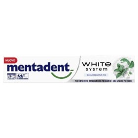 MENTADENT DENTFRICIO DENTI WHITE SISTEM BICARBONATO ML. 75 MENTADENT DENTFRICIO DENTI WHITE SISTEM BICARBONATO ML. 75