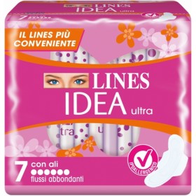 LINES IDEA ULTRA ASSORBENTI PER FLUSSI ABBONDANTI PZ.7 LINES IDEA ULTRA ASSORBENTI PER FLUSSI ABBONDANTI PZ.7