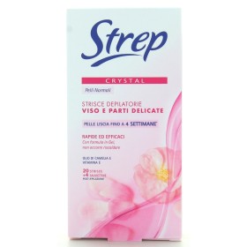 STREP 20 STRISCE DEPILATORIE VISO E PARTI DELICATE CRISTAL STREP 20 STRISCE DEPILATORIE VISO E PARTI DELICATE CRISTAL