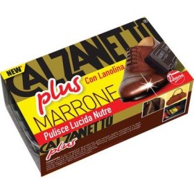 CALZANETTO SPUGNA LUCIDA SCARPA PLUS MARRONE CALZANETTO SPUGNA LUCIDA SCARPA PLUS MARRONE