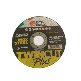 ABRABETA A46u DISCO PER FERRO TWIN CUT PIANO DIAM. MM. 115x1,6x22,23 ABRABETA A46u DISCO PER FERRO TWIN CUT PIANO DIAM. MM. 115x1,6x22,23