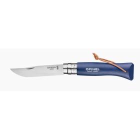 OPINEL INOX. 8 LAMA IN ACCIAIO INOX MANICO BLU SCURO CON LACCETTO OPINEL INOX. 8 LAMA IN ACCIAIO INOX MANICO BLU SCURO CON LACCETTO