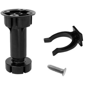 PIEDINO MOBILI REGOLABILE ABS ASTA TONDA MM. 29 CM. 10/13h. CON CLIP E VITE PZ. 4 PIEDINO MOBILI REGOLABILE ABS ASTA TONDA MM. 29 CM. 10/13h. CON CLIP E VITE PZ. 4