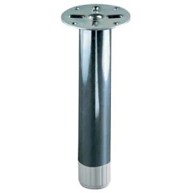 PIEDINO MOBILI REGOLABILE ACCIAIO ZINCATO ASTA TONDA D.MM 28 CM 12h. PIEDINO MOBILI REGOLABILE ACCIAIO ZINCATO ASTA TONDA D.MM 28 CM 12h.