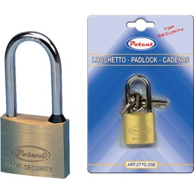 POTENT LUCCHETTO 2700B OTTONE ARCO MEDIO CROMATO CON 2 CHIAVI MM. 50 POTENT LUCCHETTO 2700B OTTONE ARCO MEDIO CROMATO CON 2 CHIAVI MM. 50