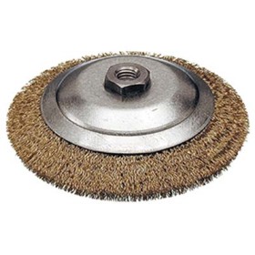 SPAZZOLA ACCIAIO CONICA CON FILETTO CEBO MM. 120 F.M14 SPAZZOLA ACCIAIO CONICA CON FILETTO CEBO MM. 120 F.M14