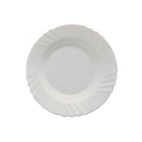 BORMIOLI EBRO PIATTO FONDO IN VETRO OPALE TEMPERATO BIANCO CM. 23 BORMIOLI EBRO PIATTO FONDO IN VETRO OPALE TEMPERATO BIANCO CM. 23