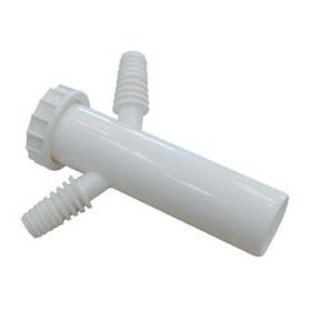 CANOTTO PP CON GHIERA E 2 ATTACCHI BIANCO MM. 40x1 - 1/2 CANOTTO PP CON GHIERA E 2 ATTACCHI BIANCO MM. 40x1 - 1/2