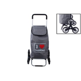 CARRELLO PORTASPESA SALISCALE TRIS GRIGIO CON 6 RUOTE lt. 46 CARRELLO PORTASPESA SALISCALE TRIS GRIGIO CON 6 RUOTE lt. 46