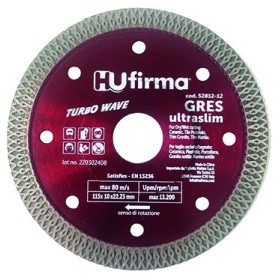 HU-FIRMA DISCO DIAMANTATO C.CONTINUA GRES ROSSO DIAM. 115 mm. HU-FIRMA DISCO DIAMANTATO C.CONTINUA GRES ROSSO DIAM. 115 mm.