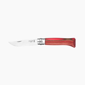 OPINEL COLTELLO INOX N. 12 BETULLA CON MANICO IN LAMELLE ROSSO OPINEL COLTELLO INOX N. 12 BETULLA CON MANICO IN LAMELLE ROSSO