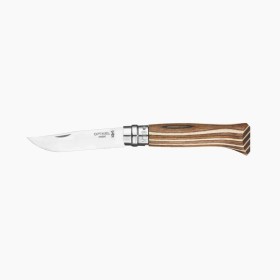 OPINEL COLTELLO INOX N. 8 BETULLA CON MANICO IN LAMELLE MARRONE OPINEL COLTELLO INOX N. 8 BETULLA CON MANICO IN LAMELLE MARRONE
