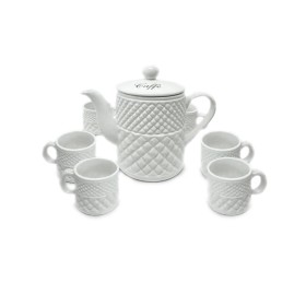 SET 7 PEZZI TAZZE DA CAFFE' BIANCO CM.20x17h CM. 8x6h. SET 7 PEZZI TAZZE DA CAFFE' BIANCO CM.20x17h CM. 8x6h.