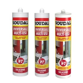 SOUDAL CARTUCCIA SILICONE UNIVERSALE TESTA DI MORO RAL 8017 ML.280 SOUDAL CARTUCCIA SILICONE UNIVERSALE TESTA DI MORO RAL 8017 ML.280