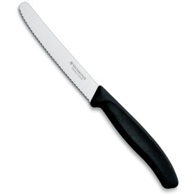 VICTORINOX COLTELLO DA TAVOLA ONDULATO CLASSIC MANICO ERGONOMICO NERO VICTORINOX COLTELLO DA TAVOLA ONDULATO CLASSIC MANICO ERGONOMICO NERO
