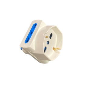 ADATTATORE MULTIPRESA CON 2 PRESE BIPASSO E SHUKO 10/16A ADATTATORE MULTIPRESA CON 2 PRESE BIPASSO E SHUKO 10/16A