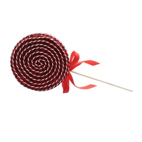 APPENDINO A FORMA DI LOLLIPOP COLORE BIANCO ROSSO CM. 9x3x26 APPENDINO A FORMA DI LOLLIPOP COLORE BIANCO ROSSO CM. 9x3x26