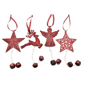 APPENDINO PER ALBERO DI NARALE GLITTER BORDEAUX CM. 20 ASSORTITO APPENDINO PER ALBERO DI NARALE GLITTER BORDEAUX CM. 20 ASSORTITO