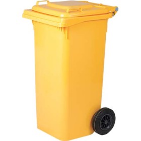 BIDONE NETTEZZA URBANA QUADRATO CON RUOTE LT. 240 GIALLO BIDONE NETTEZZA URBANA QUADRATO CON RUOTE LT. 240 GIALLO