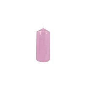 CANDELA NATALIZIA PILLAR COLORE ROSA LACCATO CM. 5x10h. CANDELA NATALIZIA PILLAR COLORE ROSA LACCATO CM. 5x10h.