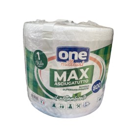 CARTA ASCIUGAMANI 1 ROTOLO 1 KILO 800 STRAPPI DOPPIO VELO ONE MAXI CARTA ASCIUGAMANI 1 ROTOLO 1 KILO 800 STRAPPI DOPPIO VELO ONE MAXI
