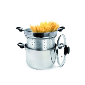 CASA CON TE PENTOLA PASTAIOLA CON COPERCHIO IN VETRO AD INDUZUZIONE CM. 20 CASA CON TE PENTOLA PASTAIOLA CON COPERCHIO IN VETRO AD INDUZUZIONE CM. 20