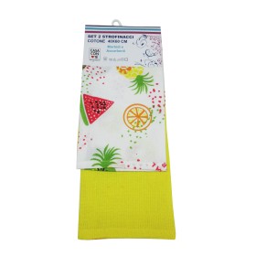 CASA CON TE SET 2 STROFINACCI DI COTONE CM. 40x60 FRUTTA CASA CON TE SET 2 STROFINACCI DI COTONE CM. 40x60 FRUTTA