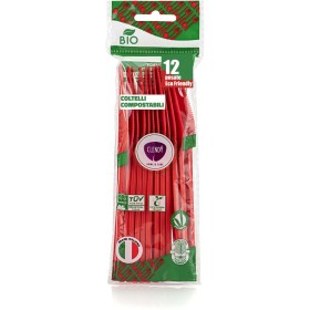 CLENDY BIO ROSSO COLTELLI COMPOSTABILI PEZZI 12 CLENDY BIO ROSSO COLTELLI COMPOSTABILI PEZZI 12