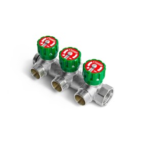 COLLETTORE CON RUBINETTI A 3 VIE MF 3/4 USCITA MASCHIO 24x19 GENERAL FITTINGS COLLETTORE CON RUBINETTI A 3 VIE MF 3/4 USCITA MASCHIO 24x19 GENERAL FITTINGS