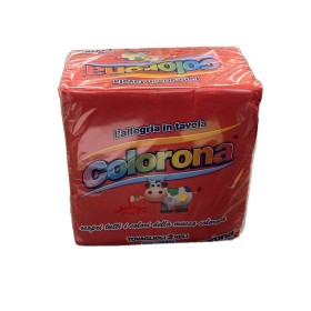 COLORONA TOVAGLIOLI CARTA ROSSO A 2 VELI CM. 33x33 COLORONA TOVAGLIOLI CARTA ROSSO A 2 VELI CM. 33x33