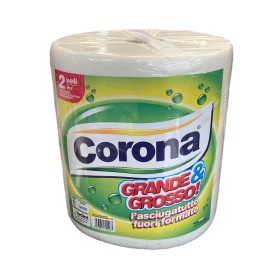 CORONA ROTOLO CARTA ASCIUGAMANO GANDE E GROSSO A 2 VELI CORONA ROTOLO CARTA ASCIUGAMANO GANDE E GROSSO A 2 VELI