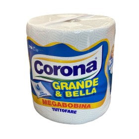 CORONA ROTOLO MEGA BOBINA CARTA ASCIUGAMANO GANDE E BELLA 2 VELI CORONA ROTOLO MEGA BOBINA CARTA ASCIUGAMANO GANDE E BELLA 2 VELI