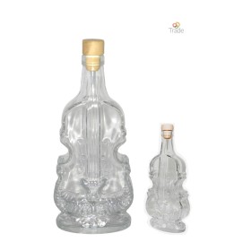 BOTTIGLIA IN VETRO TRASPARENTE VIOLINO CON TAPPO  CC. 200 BOTTIGLIA IN VETRO TRASPARENTE VIOLINO CON TAPPO  CC. 200