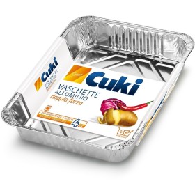 CUKI VASCHETTA ALLUMINIO CALDO R75G LASAGNA PZ. 4 CUKI VASCHETTA ALLUMINIO CALDO R75G LASAGNA PZ. 4