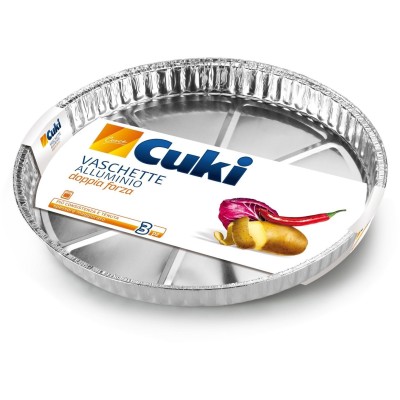CUKI VASCHETTA ALLUMINIO SENZA COPERCHIO CROSTATA 3 PEZZI