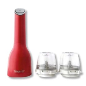 Finamill Macina spezie a batteria midnight Sangria con due FinaPod Pro Plus