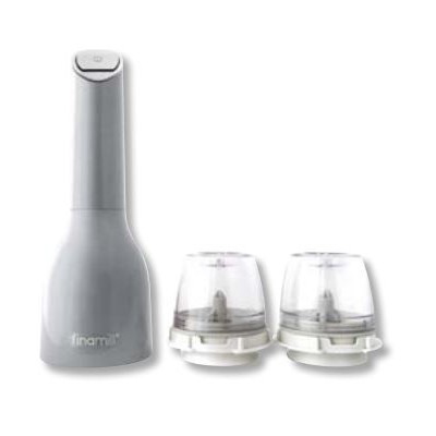 Finamill Macina spezie a batteria midnight Stone con due FinaPod Pro Plus