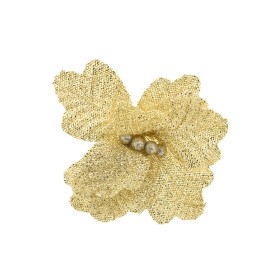 FIORE GAMBO CORTO PER ADDOBO NATALIZIO DECORATO ORO FIORE GAMBO CORTO PER ADDOBO NATALIZIO DECORATO ORO