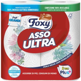 FOXY CARTA CUCINA ASSO ULTRA 3 VELI ROTOLI 2 FOXY CARTA CUCINA ASSO ULTRA 3 VELI ROTOLI 2